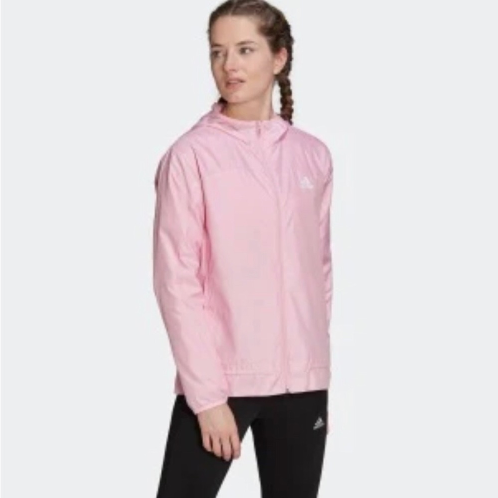 New Adidas  pink track jacket  aeroready wind breaker running women's ladies